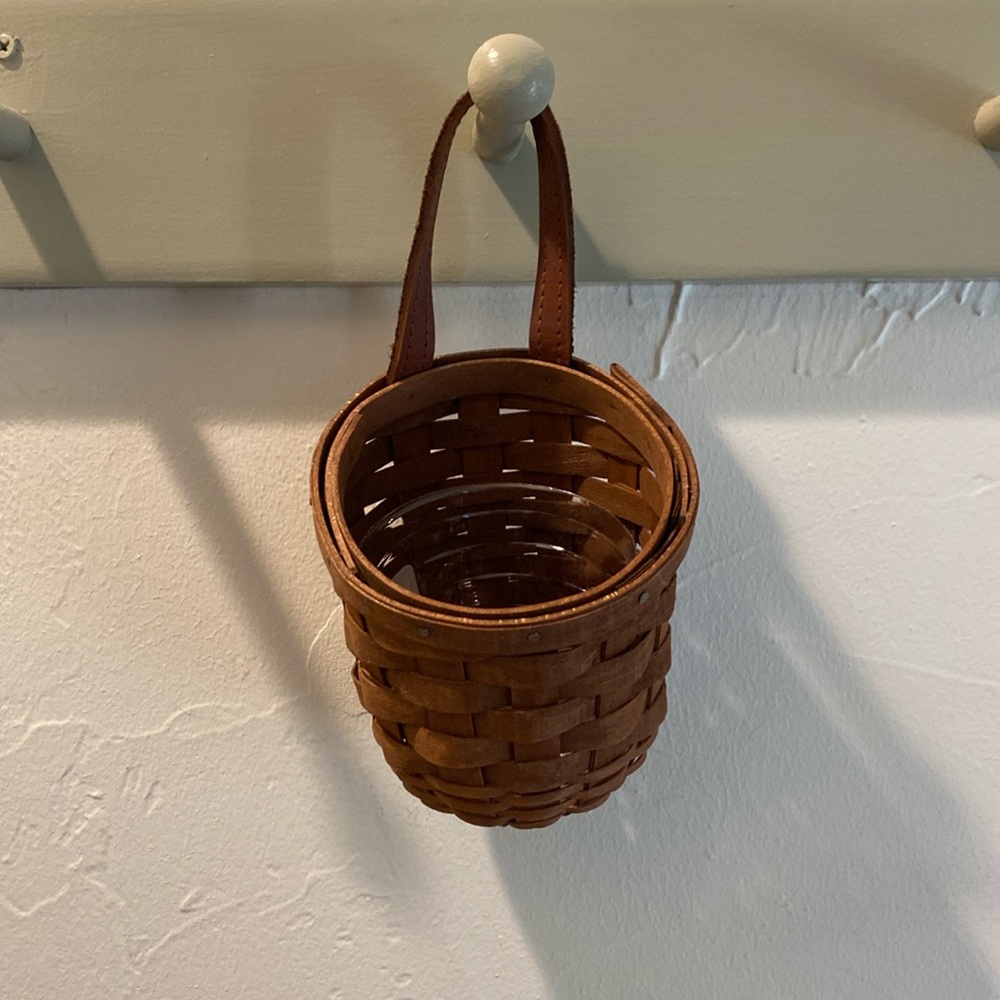 Longaberger Small hanging Basket with Plastic Liner
